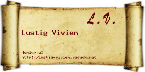 Lustig Vivien névjegykártya